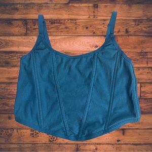 5 for $25🔥Colsie Boned Turquoise Blue Corset Top Large